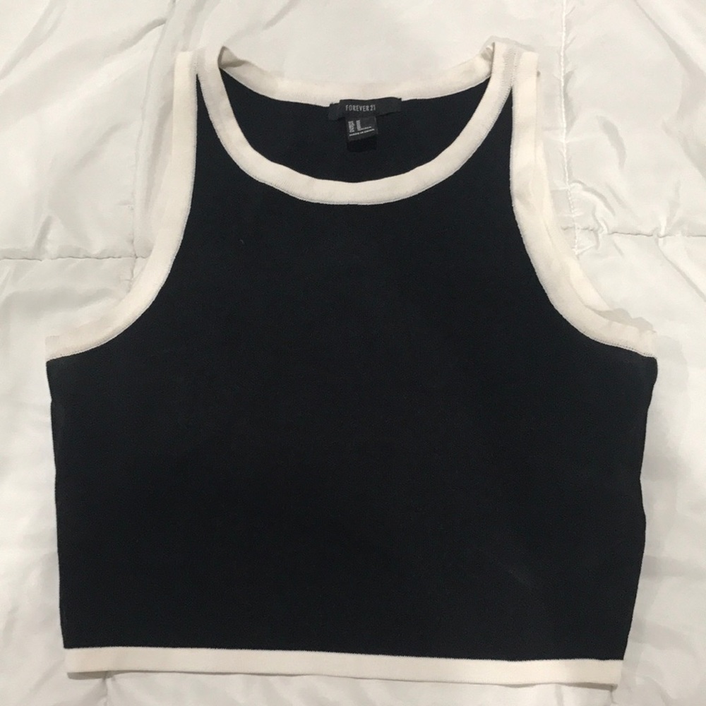 Black and white crop top